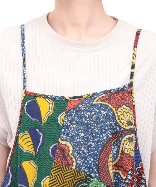 チチカカ（チチカカ）の「アフリカンパッチキャミソールワンピース（ワンピース・レディース・カラフル/ブラック・FREE）」の9枚目の写真