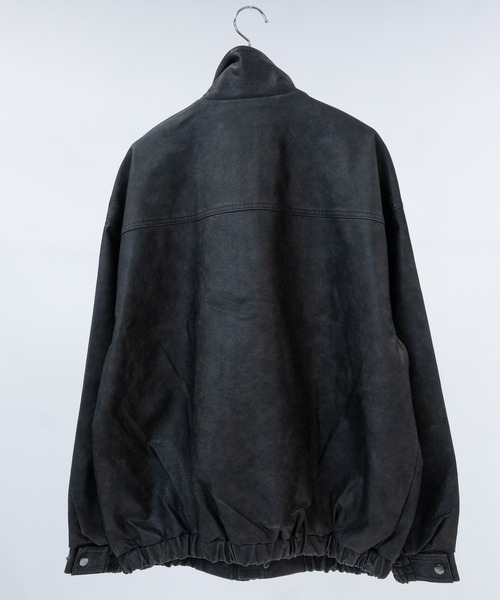 JOHN'S CLOSET(ジョンズクローゼット)の「【13】ウォッシュ加工 PUレザースタンドジャケット(テーラードジャケット・メンズ・ブラック/ブラウン/ブラック系/ブラウン系・SMALL/MEDIUM/LARGE)」の20枚目の写真