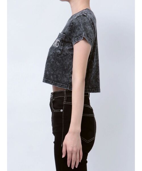 GYDA（ジェイダ）の「Symmetry GYDA STONEポケットショートTシャツ（Tシャツ/カットソー・レディース・ブラック/オフホワイト/ピンク・FREE）」の22枚目の写真