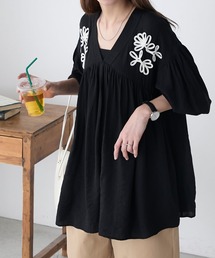 Liesse❥22000円オーバーシルエットギャザートップス今期 セール】SIDE SLIT NO SLEEVE TOPS（その他トップス）｜CLANE