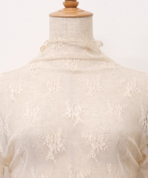 aquagarage（アクアガレージ）の「首のシワを隠せるレースインナー（シャツ/ブラウス・レディース・ブラック/アイボリー/ホワイト系その他7・S～Ｍ/LL）」の14枚目の写真