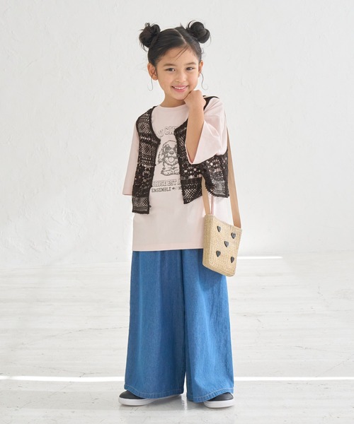 Casselini(キャセリーニ)の「【KIDS】【Casselini/キャセリーニ】ハートモチーフバッグ(ショルダーバッグ・キッズ・キナリ/サックスブルー・FREE)」の7枚目の写真