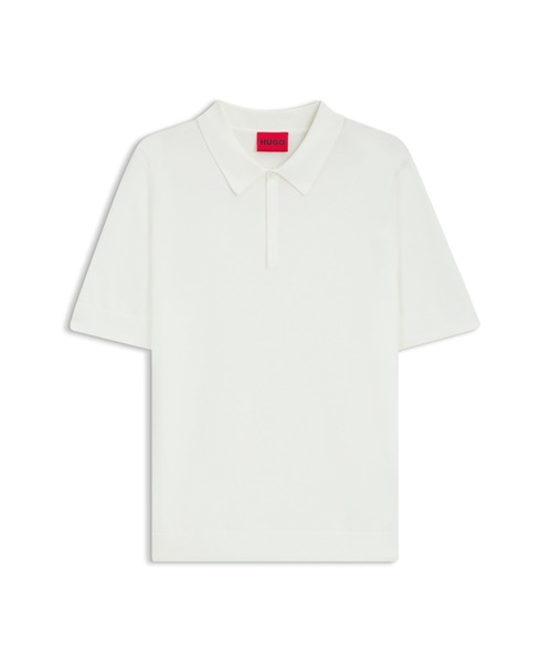HUGO(ヒューゴ)の「ニットポロシャツ フライフロント(ポロシャツ・メンズ・ホワイト・M/XL/L/S/XXL)」の5枚目の写真
