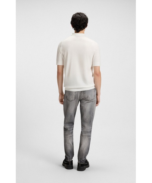 HUGO(ヒューゴ)の「ニットポロシャツ フライフロント(ポロシャツ・メンズ・ホワイト・M/XL/L/S/XXL)」の4枚目の写真