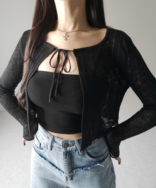 ヒールクリーク　ニット　ブルゾン　ボレロ　ショート丈　新品タグ付き ハイショクカラーニットショートブルゾン≪手洗い可能≫ | VICKY