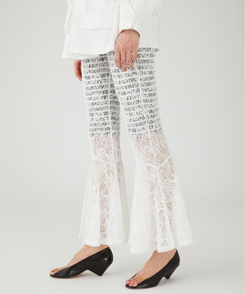 セール】【crinkle crinkle crinkle】lace flare leggings