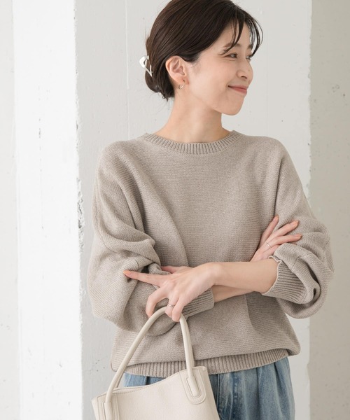 新品！URBAN RESEARCH DOORS リネン混スラブドルマンニット リネン混スラブドルマンニット[DRA4-22E106]｜URBAN RESEARCH