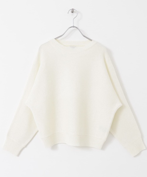 URBAN RESEARCH DOORS（アーバンリサーチドアーズ）の「リネン混スラブドルマンニット（ニット/セーター・レディース・オフホワイト/ブルー/ベージュ系その他・MEDIUM）」の18枚目の写真