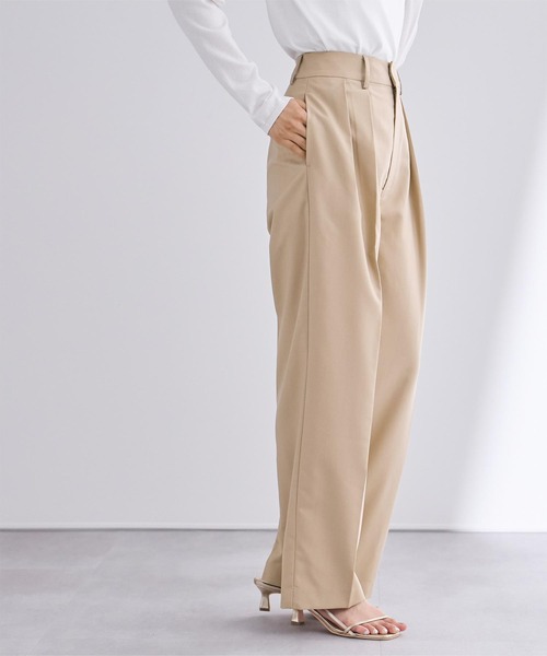 UR'S(ユアーズ)の「インタックセンタープレスワイドパンツ(その他パンツ・レディース・ベージュ/ブラック・L/M/S)」の11枚目の写真