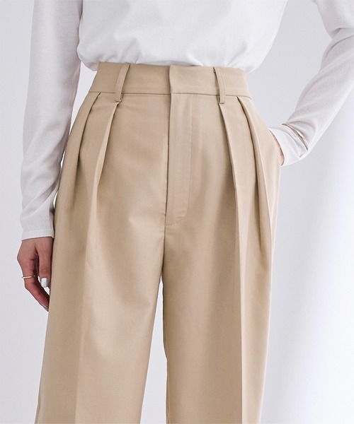 UR'S(ユアーズ)の「インタックセンタープレスワイドパンツ(その他パンツ・レディース・ベージュ/ブラック・L/M/S)」の12枚目の写真