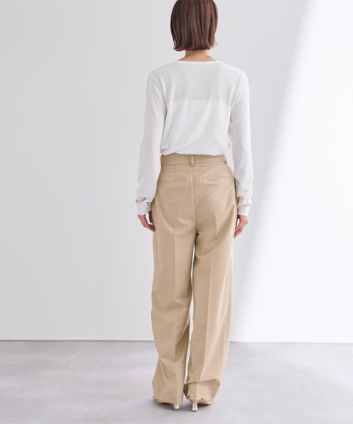 UR'S(ユアーズ)の「インタックセンタープレスワイドパンツ(その他パンツ・レディース・ベージュ/ブラック・L/M/S)」の13枚目の写真