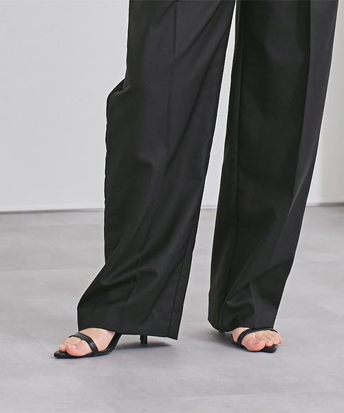 UR'S(ユアーズ)の「インタックセンタープレスワイドパンツ(その他パンツ・レディース・ベージュ/ブラック・L/M/S)」の8枚目の写真