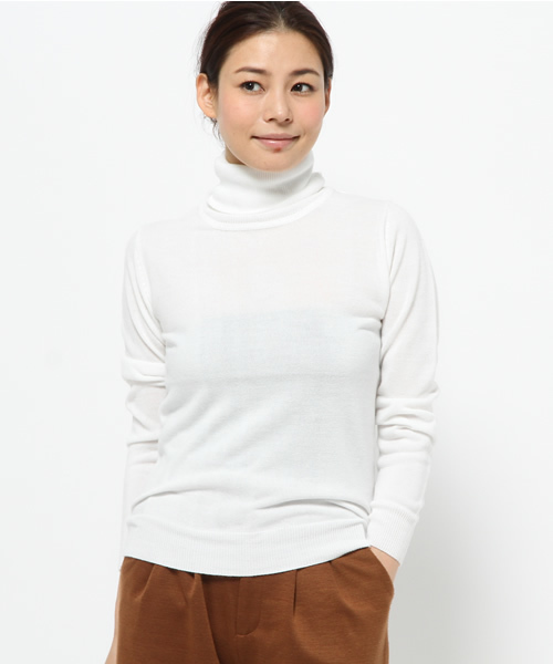 SEVENDAYS=SUNDAY(セブンデイズサンデイ)の「カシミヤタッチ タートルネックプルオーバー(ニット/セーター・レディース・ワインレッド/ネイビー/チャコールグレー/オフホワイト・MEDIUM/LARGE)」の12枚目の写真