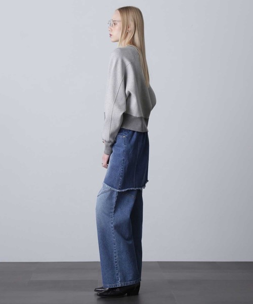 ROSE BUD（ローズバッド）の「スウェットライクニット（ニット/セーター・レディース・ピンク/ライトグリーン/グレー・ONE SIZE）」の21枚目の写真