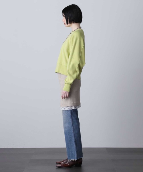 ROSE BUD（ローズバッド）の「スウェットライクニット（ニット/セーター・レディース・ピンク/ライトグリーン/グレー・ONE SIZE）」の10枚目の写真