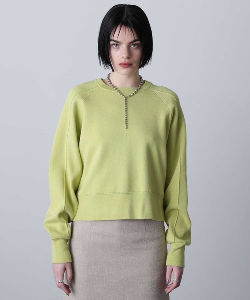 ROSE BUD（ローズバッド）の「スウェットライクニット（ニット/セーター・レディース・ピンク/ライトグリーン/グレー・ONE SIZE）」の8枚目の写真