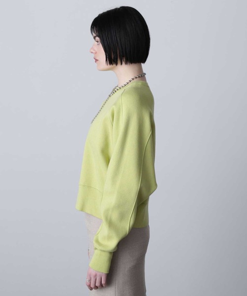 ROSE BUD（ローズバッド）の「スウェットライクニット（ニット/セーター・レディース・ピンク/ライトグリーン/グレー・ONE SIZE）」の7枚目の写真