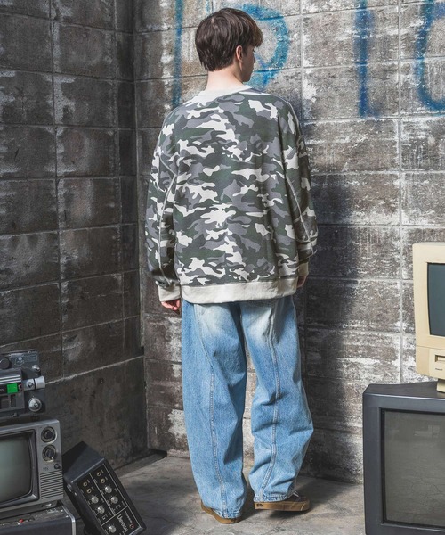 PBLIM(ページボーイリム)の「【UNISEX】ワッフルクループルオーバー(スウェット・レディース・カモフラージュ/グレー/ブラック・MEDIUM/LARGE)」の7枚目の写真