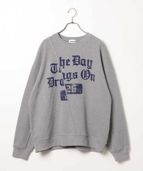 PBLIM(ページボーイリム)の「【UNISEX】ワッフルクループルオーバー(スウェット・レディース・カモフラージュ/グレー/ブラック・MEDIUM/LARGE)」の13枚目の写真