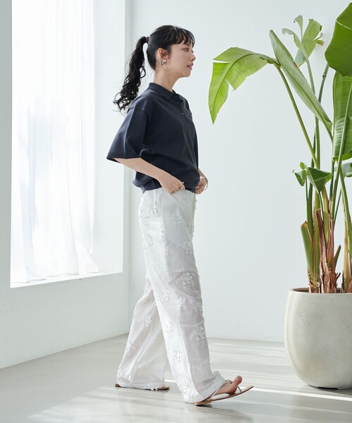 coen（コーエン）の「サラコポロサマーニット（ニット/セーター・レディース・クリーム/ダークグレー/ライトグレー・M/L）」の14枚目の写真