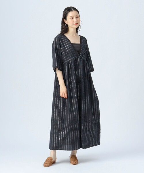 beams INDIA ラメ ストライプ ワンピース セール】INDIA ラメ ストライプ ワンピース（ワンピース