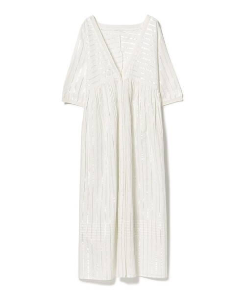 BEAMS HEART（ビームスハート）の「INDIA ラメ ストライプ ワンピース（ワンピース・レディース・ブラック/オフホワイト/パープル系その他4・FREE）」の10枚目の写真