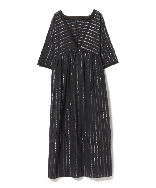 BEAMS HEART（ビームスハート）の「INDIA ラメ ストライプ ワンピース（ワンピース・レディース・ブラック/オフホワイト/パープル系その他4・FREE）」の16枚目の写真