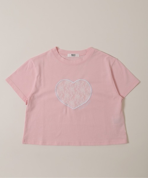 PHILLY（フィリー）の「【プチプラ\2199★】ハートレースワッペンTシャツ（Tシャツ/カットソー・レディース・ホワイト/ピンク/ブラック・FREE）」の21枚目の写真