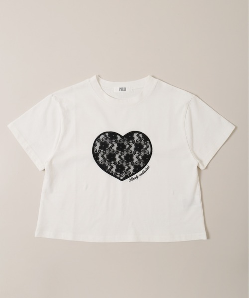 PHILLY（フィリー）の「【プチプラ\2199★】ハートレースワッペンTシャツ（Tシャツ/カットソー・レディース・ホワイト/ピンク/ブラック・FREE）」の19枚目の写真