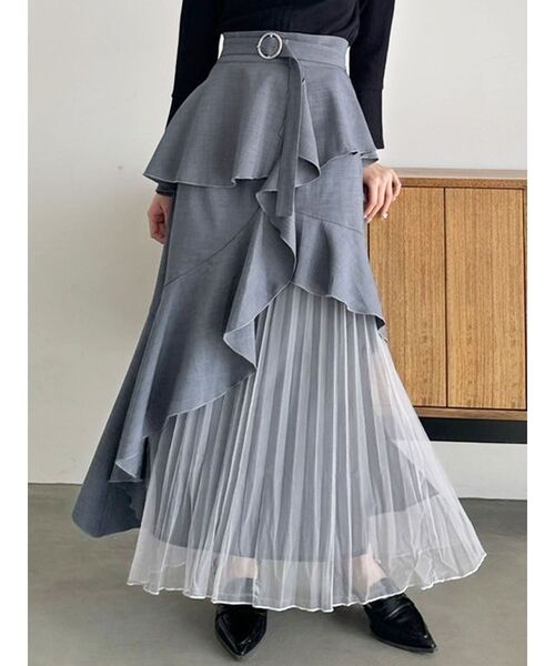 dazzlin(ダズリン)の「アシメプリーツマーメイドスカート(スカート・レディース・ブラック/グレー/ベージュ/ピンク・MEDIUM/SMALL)」の8枚目の写真