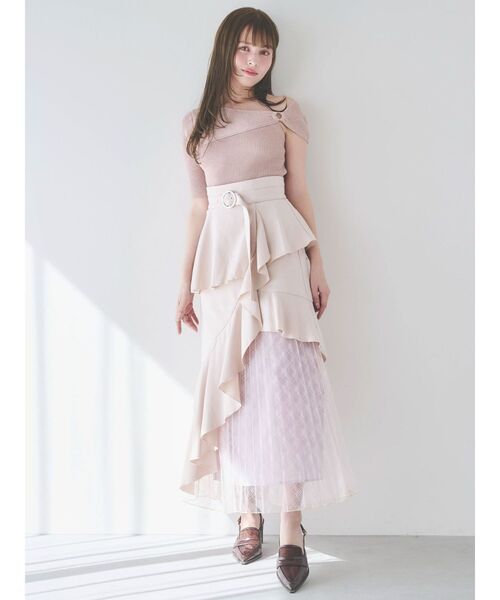dazzlin（ダズリン）の「アシメプリーツマーメイドスカート