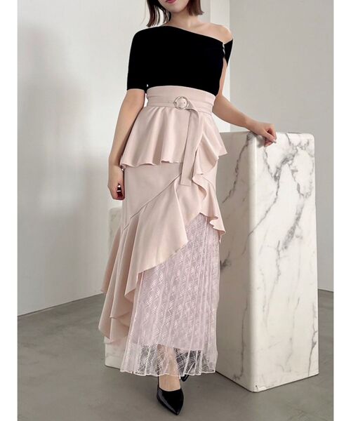 dazzlin(ダズリン)の「アシメプリーツマーメイドスカート(スカート・レディース・ブラック/グレー/ベージュ/ピンク・MEDIUM/SMALL)」の14枚目の写真