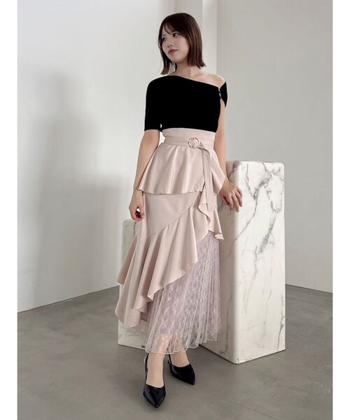 dazzlin(ダズリン)の「アシメプリーツマーメイドスカート(スカート・レディース・ブラック/グレー/ベージュ/ピンク・MEDIUM/SMALL)」の15枚目の写真