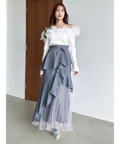 dazzlin(ダズリン)の「アシメプリーツマーメイドスカート(スカート・レディース・ブラック/グレー/ベージュ/ピンク・MEDIUM/SMALL)」の17枚目の写真