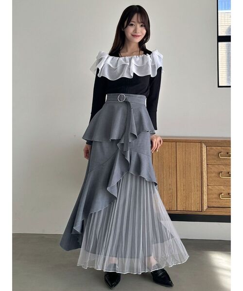 dazzlin(ダズリン)の「アシメプリーツマーメイドスカート(スカート・レディース・ブラック/グレー/ベージュ/ピンク・MEDIUM/SMALL)」の22枚目の写真