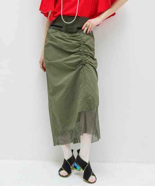 AULA AILA（アウラアイラ）の「ミリタリーナロースカート（スカート・レディース・ブラック/ネイビー/カーキ・0/1）」の3枚目の写真