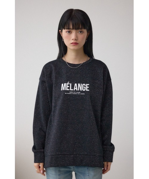 AZUL by moussy(アズールバイマウジー)の「ラメウラケロゴスウェットトップス(スウェット・レディース・アイボリー/ブラック/杢グレー・FREE)」の18枚目の写真