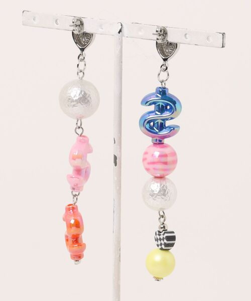 tone（トーン）の「【KKSHOP】カラフルドルピアス(MA)（ピアス（両耳用）・レディース・ピンク系・FREE）」の2枚目の写真