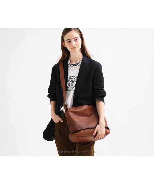 ホースレザーバッグA4ショルダー（ショルダーバッグ）｜genten