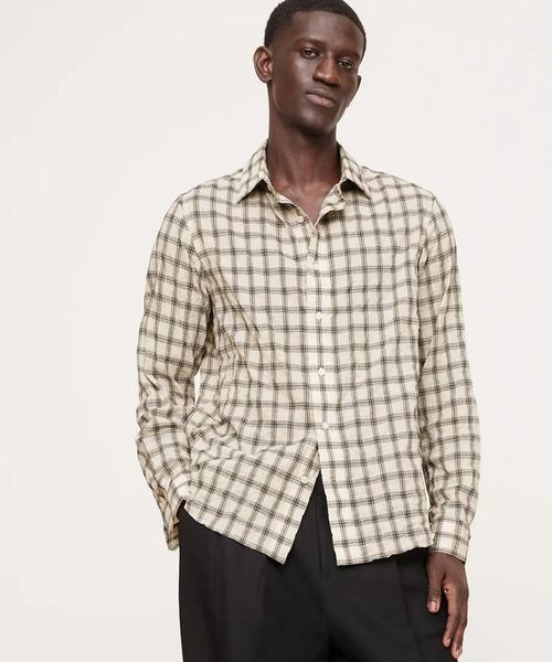 Banana Republic（バナナリパブリック）の「スタンダードフィット ライトウェイト テクスチャード シャツ（シャツ/ブラウス・メンズ・マルチ/ブラック・S/M/XL/L）」の2枚目の写真