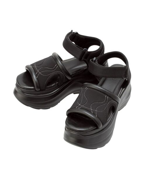 EMODA（エモダ）の「アートラインバルキーサンダル（サンダル・レディース・ブラック/グレー・SMALL/MEDIUM/LARGE）」の10枚目の写真