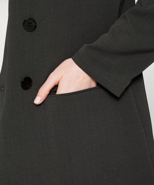 cloenc(クロエンス)の「【セットアップ/マシンウォッシュ】ノーカラージャケット(ノーカラージャケット・レディース・グレー/チャコールグレー/ナチュラル・01/02/03)」の13枚目の写真