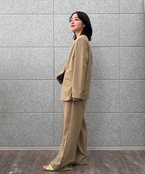 cloenc(クロエンス)の「【セットアップ/マシンウォッシュ】ノーカラージャケット(ノーカラージャケット・レディース・グレー/チャコールグレー/ナチュラル・01/02/03)」の9枚目の写真