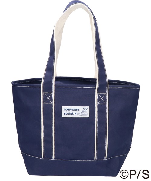 パペットスンスン CONVERSE トートバッグ M ネイビー セール】【CONVERSE】SUNSUN CANVAS TOTE BAG M/パペット