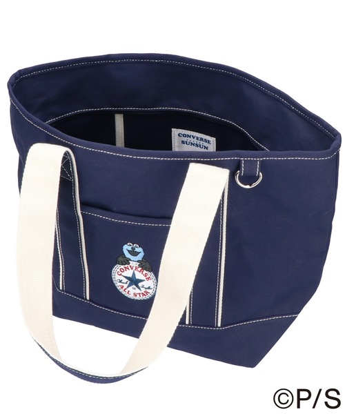パペットスンスン CONVERSE トートバッグ M ネイビー セール】【CONVERSE】SUNSUN CANVAS TOTE BAG M/パペット
