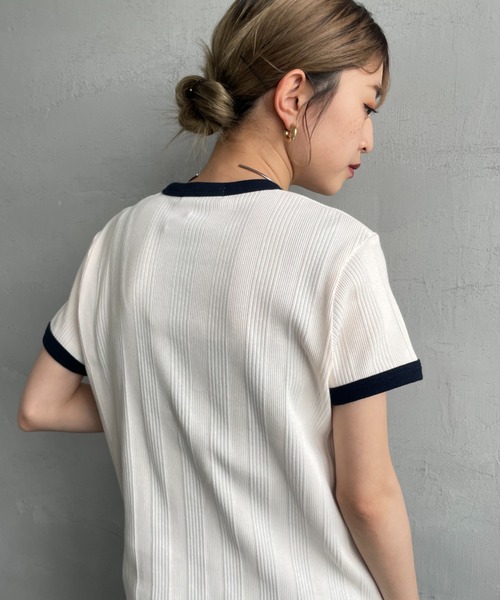 FRED PERRY/フレッドペリー] 別注 ランダムリブ ワンポイント