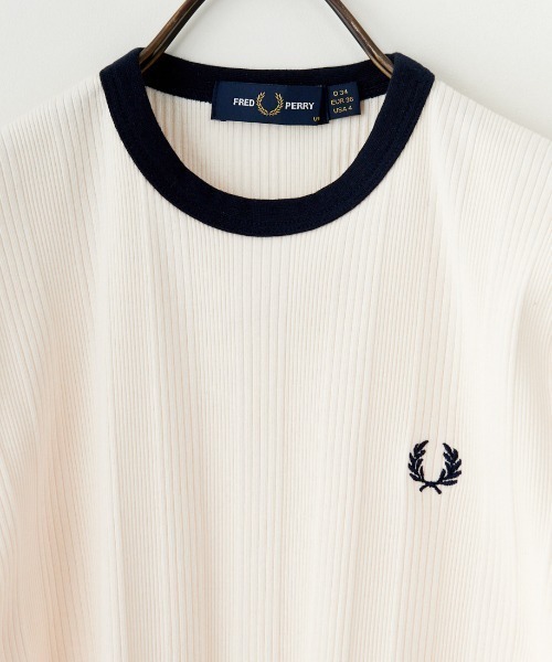 FRED PERRY/フレッドペリー] 別注 ランダムリブ ワンポイント