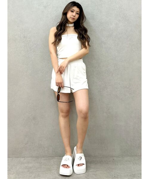 GYDA（ジェイダ）の「サイドスリットパイルショートパンツ【SETUP着用可】（その他パンツ・レディース・ブラック/オフホワイト・FREE）」の11枚目の写真