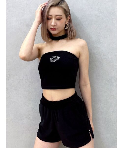 GYDA（ジェイダ）の「サイドスリットパイルショートパンツ【SETUP着用可】（その他パンツ・レディース・ブラック/オフホワイト・FREE）」の13枚目の写真