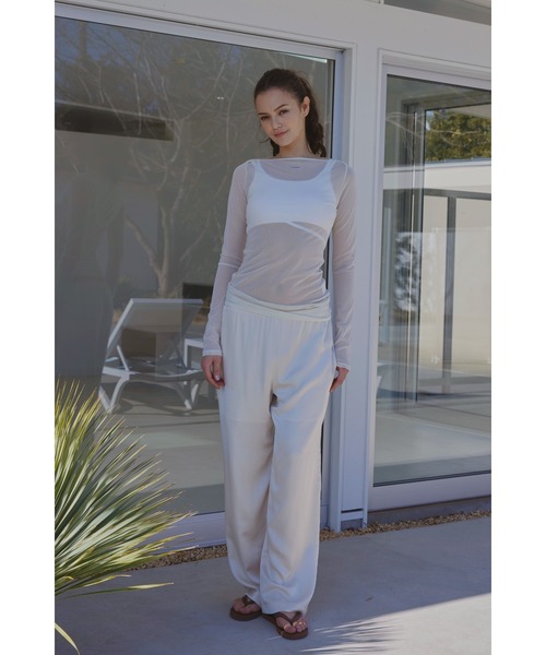 アリシアスタン　 ルームウェア セール】Wellness Mesh Long Sleeve Top/ウェルネスメッシュロン